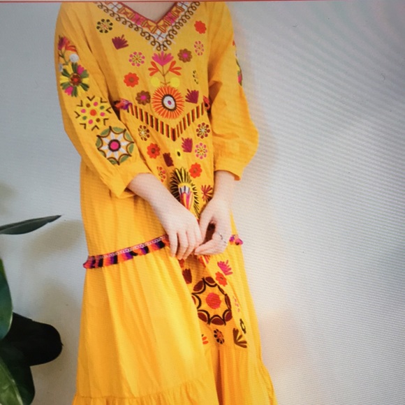 Dresses & Skirts - Embroidered ethnic style dress